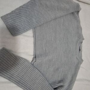 White Fox Boutique Gray Crew Neck Sweater